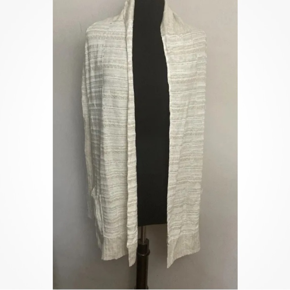 10-3 All Saints Spitalfields Open Cardigan 10  Cotton Blend Beige